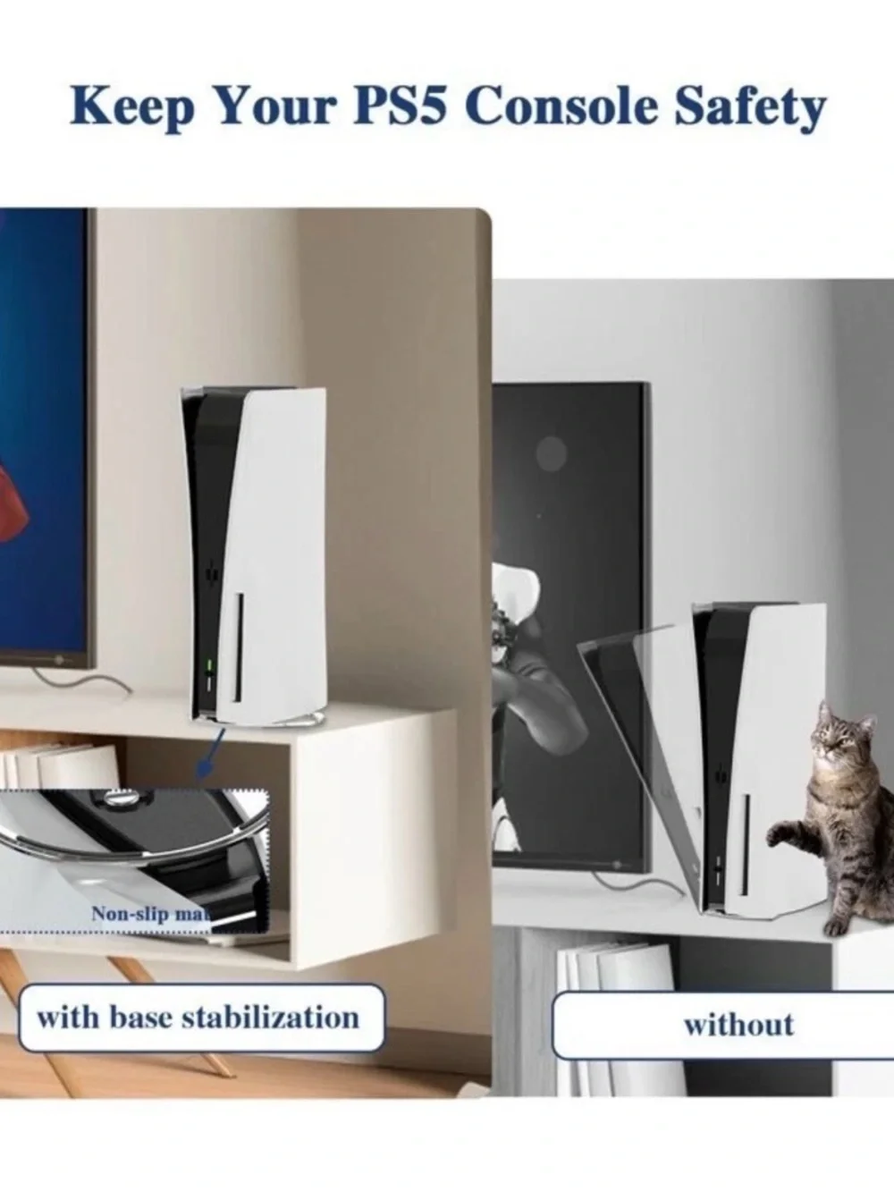 Vertical Console Stand - Black